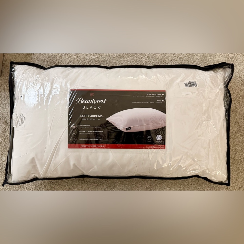 🎉LAST CHANCE🎉BEAUTYREST BLACK Luxurious Down‎ And Feather Blend Pillow